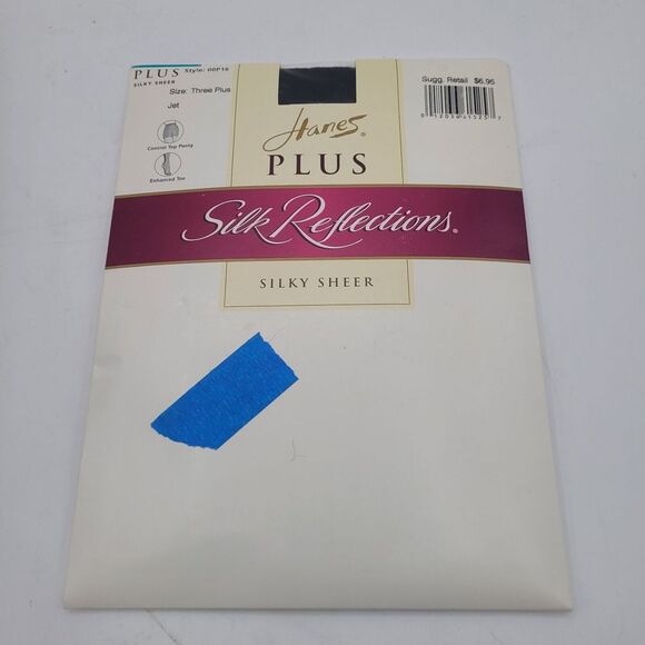 Hanes Accessories - Hanes Plus Silk Reflections‎ Silky Sheer Jet  Sz Three Plus Control Top NEW